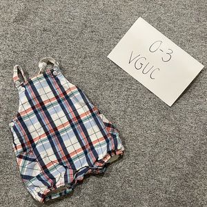 Janie and Jack plaid romper
